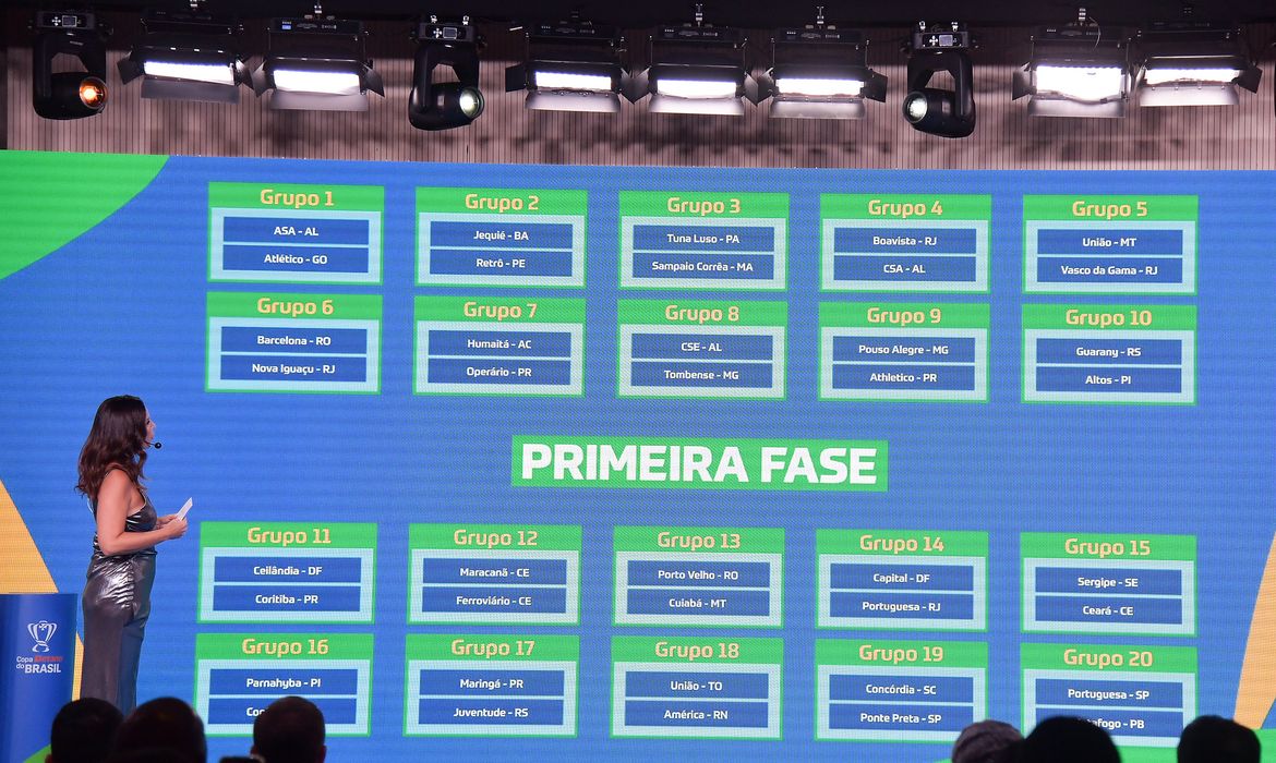 Definidos os jogos da 1ª fase da Copa do Brasil masculina de futebol